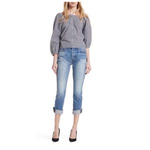 FRAME Tie Back Off the Shoulder Top